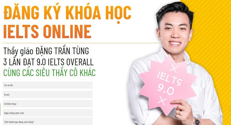 Khóa học ielts online của thầy Đặng Trần Tùng