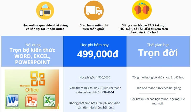 Giới thiệu bộ khóa học tin học văn phòng online